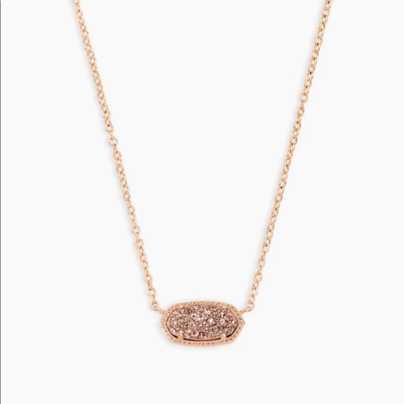 Kendra Scott Rose Gold Elisa Drusy Necklace